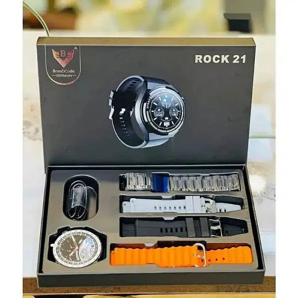 Rock 21 Smart Watch: Stylish, Smart, Durable, Fitness-Focused, Sleek Design My Store