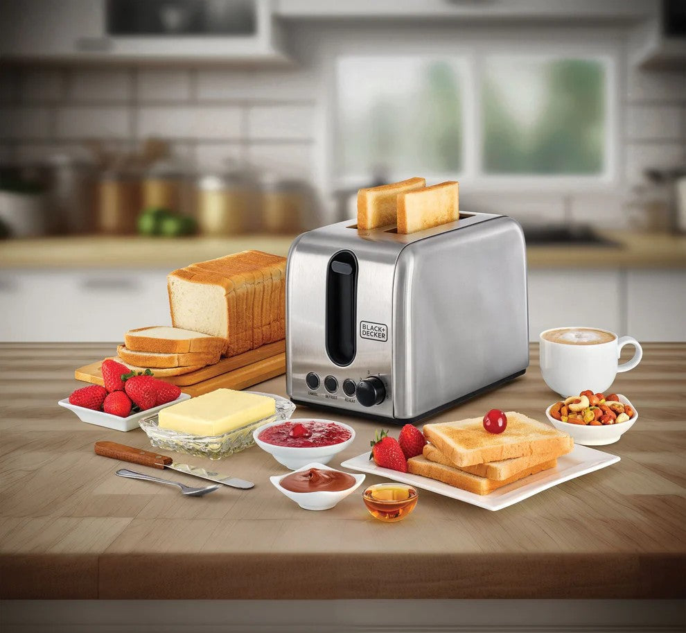 Black+Decker ET244-85 Stainless Steel Toaster for Perfect Toast Every Time My Store