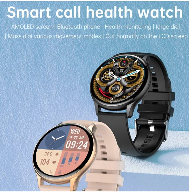 AMOLED Smart Watch: Vibrant Display, Stylish Design, Fitness, Notifications, Waterproof My Store