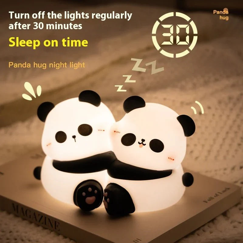Cute panda hug design, LED light, cozy desktop night decoration. My Store